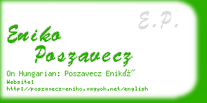 eniko poszavecz business card